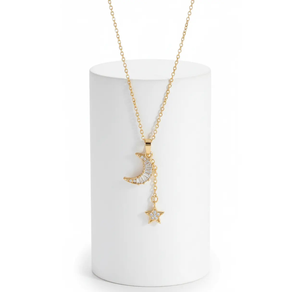 Gold Moon & Star Celestial Necklace | Ceyrah