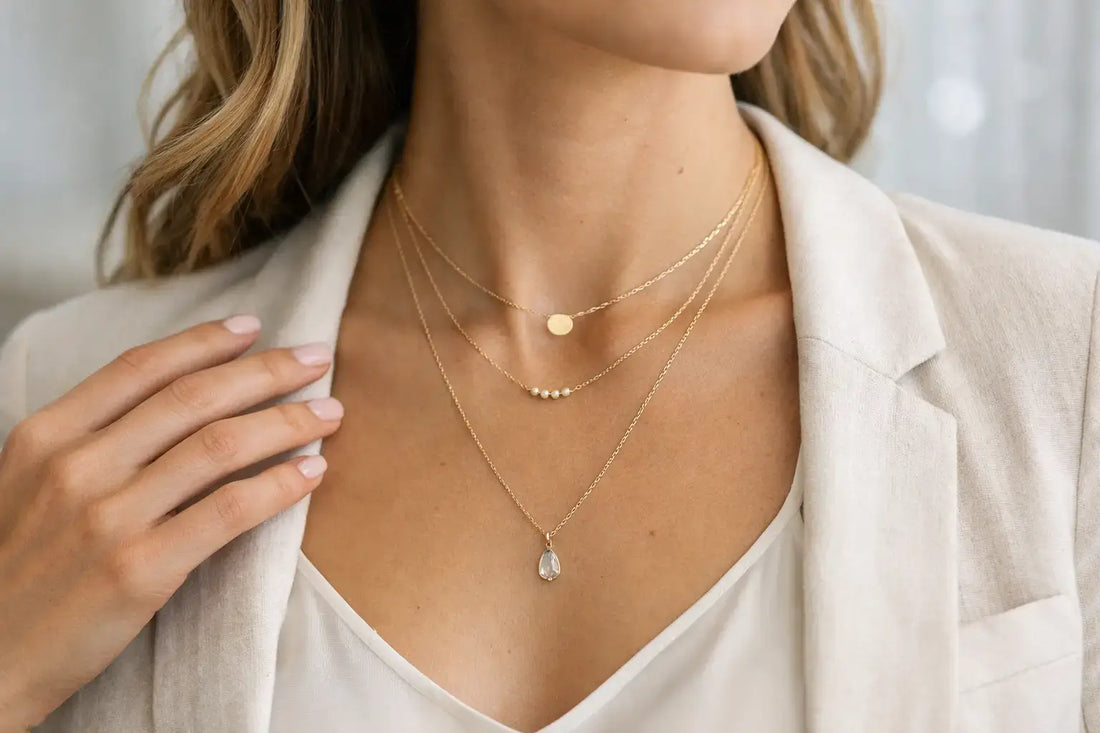 How to Layer Dainty Necklaces Well
