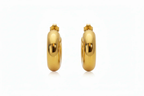 Gold Mini C Hoop Earrings showcasing a smooth rounded silhouette with a high-shine finish.