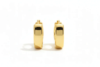 Ceyrah gold chunky hoop earrings on white background