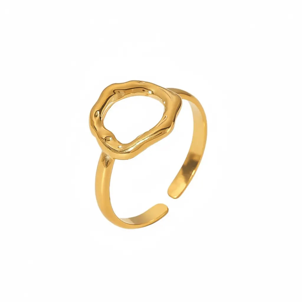 Gold Abstract Open Form Ring Ceyrah