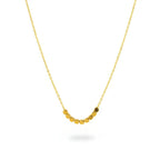 Dainty Square Gold Necklace on a delicate chain, featuring sleek geometric gold segments for everyday elegance.