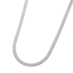 Ceyrah silver herringbone chain necklace on white background