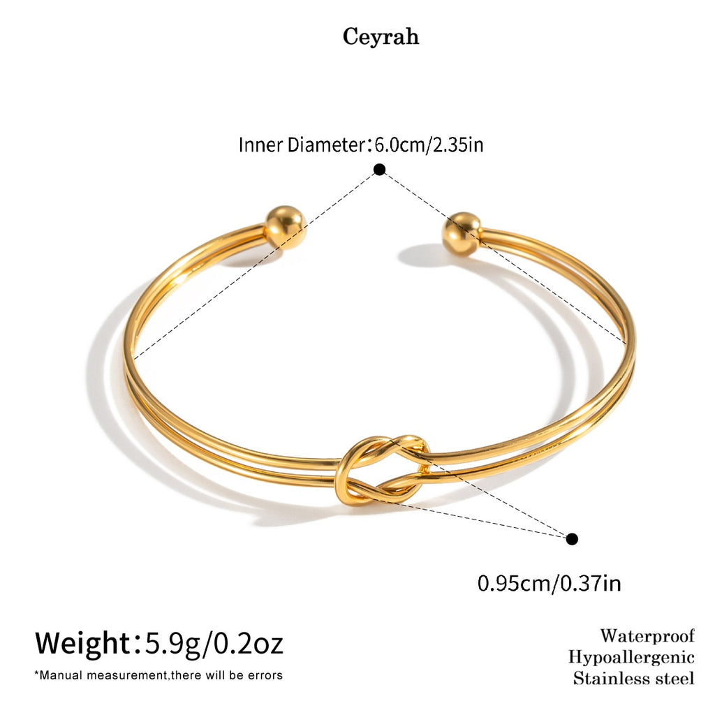 Gold Knot Cuff Bracelet