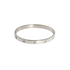 Ceyrah silver gold Big Clover Crystal Bangle Bracelet on white background