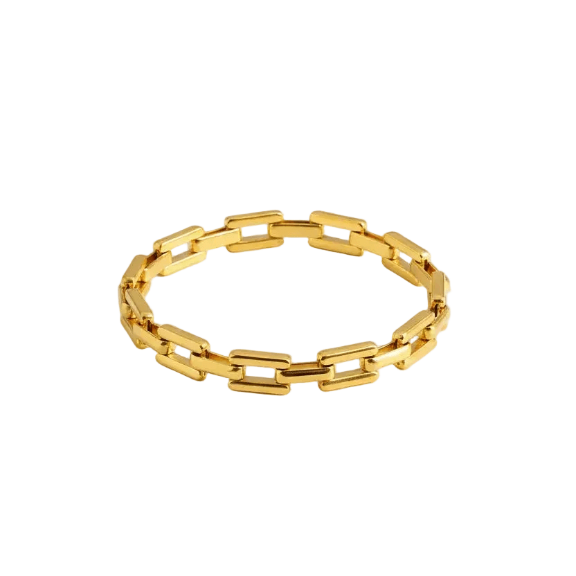 Ceyrah gold Bold Link Chain Bracelet on light background