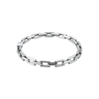 Ceyrah silver Bold Link Chain Bracelet on light background, modern minimalist jewelry