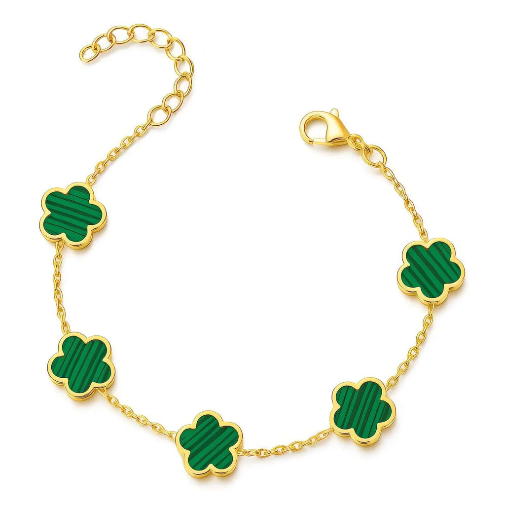 Gold Five Clover Bracelet  Ceyrah jewelry elegant accessory
