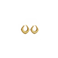 Ceyrah gold geometric hoop earrings on white background