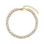 Gold Crystal Tennis Classic Bracelet with sparkling crystals set in a polished gold-tone frame.