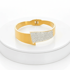 Czech Diamond Open Cuff Bracelet on platform 