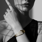 Czech Diamond Open Cuff Bracelet on model 