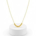 Dainty Square Gold Necklace on white background