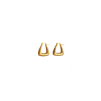 Ceyrah Geometric Triangle Hoop Earrings on white background