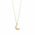 A Gold Crescent Moon Necklace