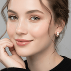 Gold_Heart_Crystal_Cluster_Hoop earrings against a neutral background