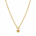 A Gold Heart OT Toggle Necklace shown against a plain white background.