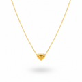 Gold Mini Heart Necklace shown against a solid white background with a soft shadow beneath.