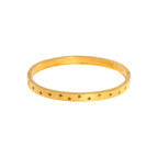 Ceyrah gold Zirconia Embedded Star Bangle Bracelet on white background