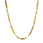 Ceyrah twisted gold chain necklace on white background