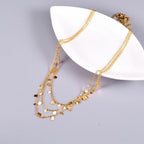 Ceyrah gold coin charm necklace on delicate chain, minimalist jewelry