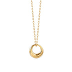 Mini Gold Circle Pendant Necklace featuring an open ring charm on a delicate gold chain.
