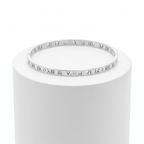 Roman Numeral Bangle with Zircon Accents silver on white pedestal
