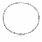 Silver 8mm Curb Chain Necklace