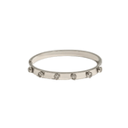 Ceyrah Silver Crystal Stud Bangle Bracelet on white background