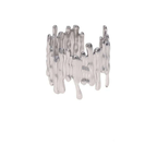 Ceyrah Silver Molten Texture Ring on white background