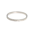 Ceyrah silver Zirconia Embedded Star Bangle Bracelet on white background