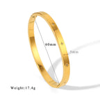 Ceyrah Star Zirconia Bangle Bracelet, 60mm diameter, 5mm width, 17.4g weight