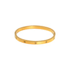 Ceyrah gold Star Zirconia Bangle Bracelet on white background