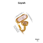 Gold Baroque Pearl Adjustable Ring