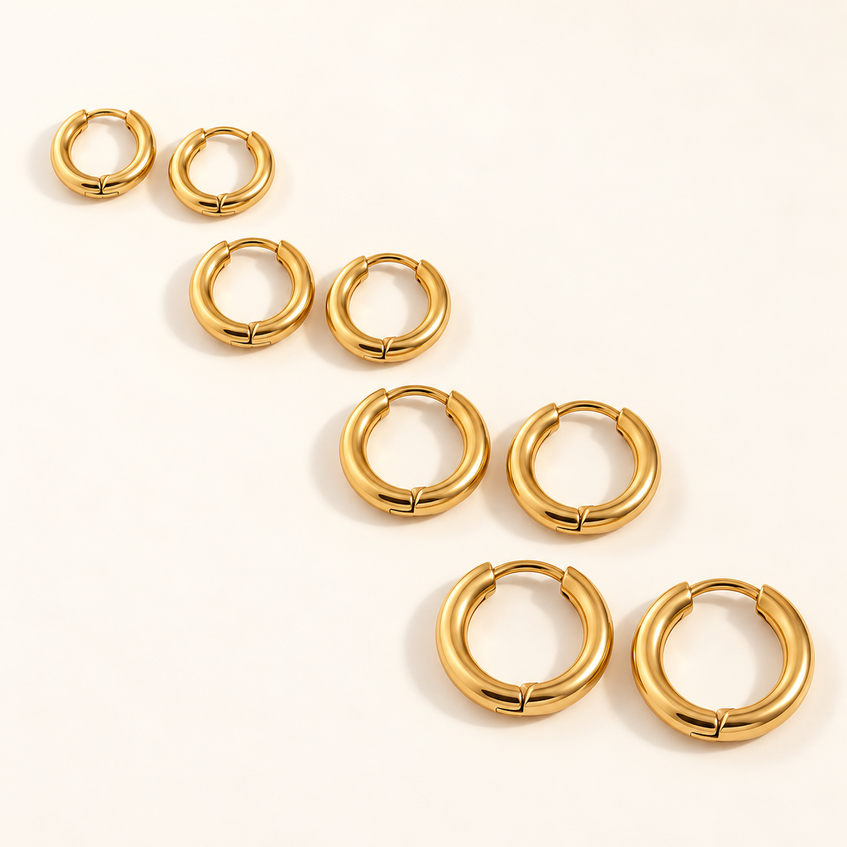 Waterproof Classic Huggie Hoop Earrings