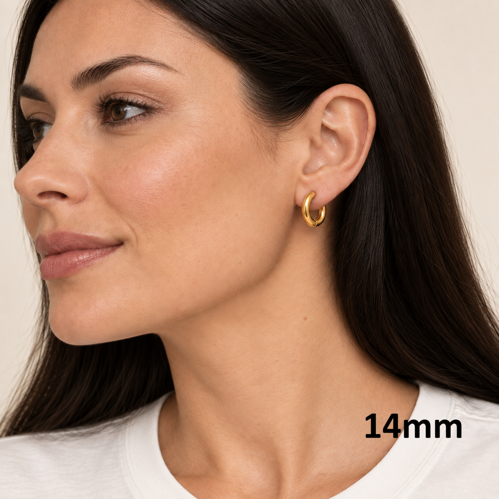 Waterproof Classic Huggie Hoop Earrings
