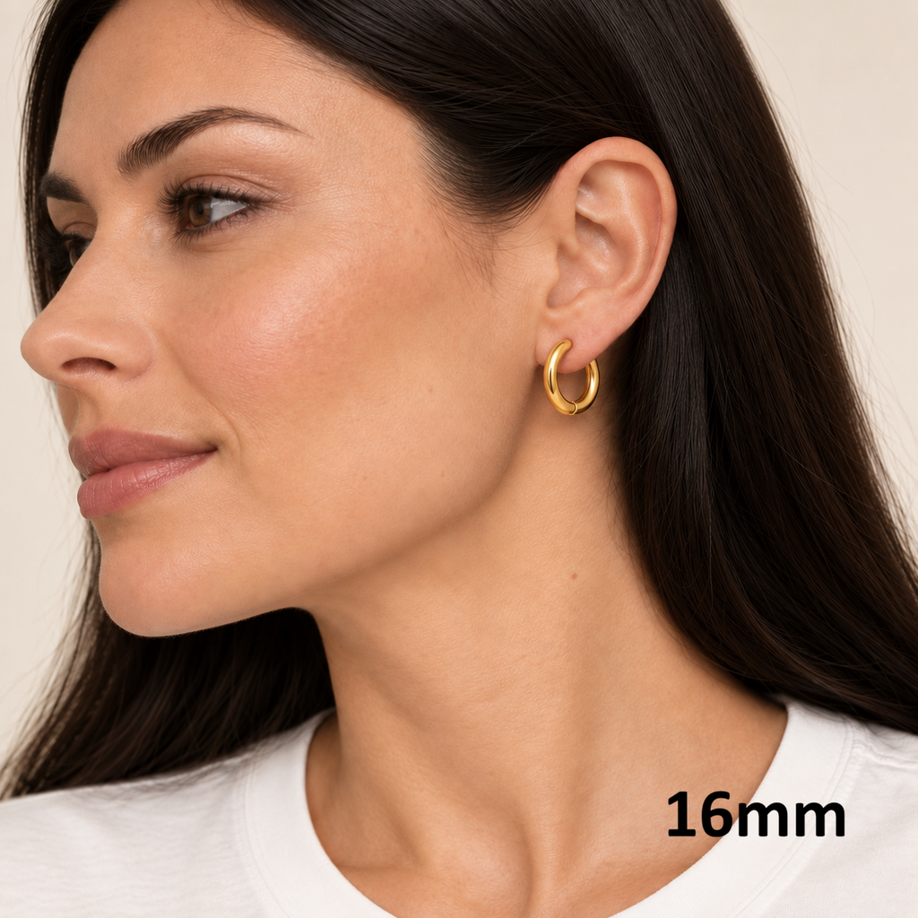 Waterproof Classic Huggie Hoop Earrings