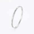 Silver Crystal Accent Bangle Bracelet