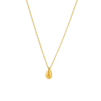 Ceyrah gold teardrop pendant necklace on delicate chain, minimalist jewelry