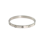 Silver heart engraved bangle bracelet, Ceyrah jewelry