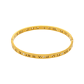 Ceyrah gold roman numeral bangle with zircon accents on white background