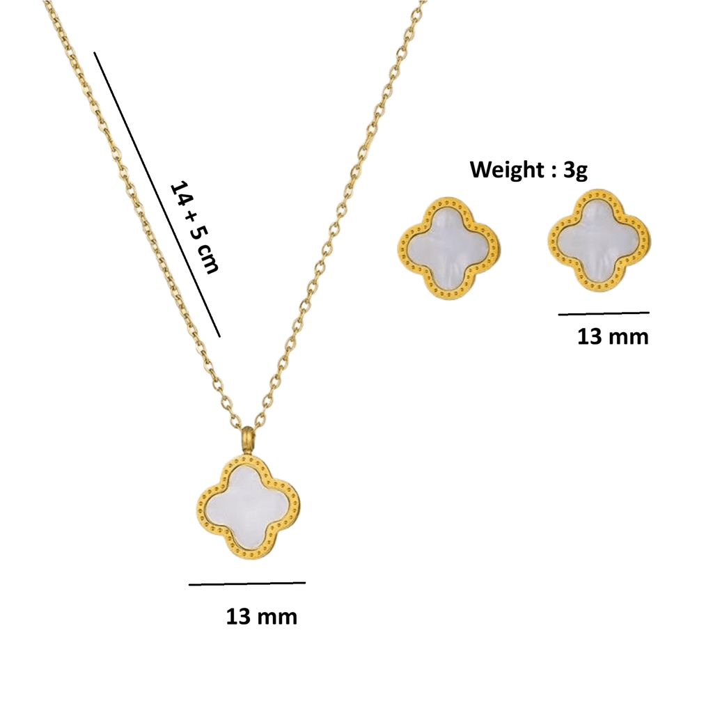 Clover Jewellery Gift Set with measurements